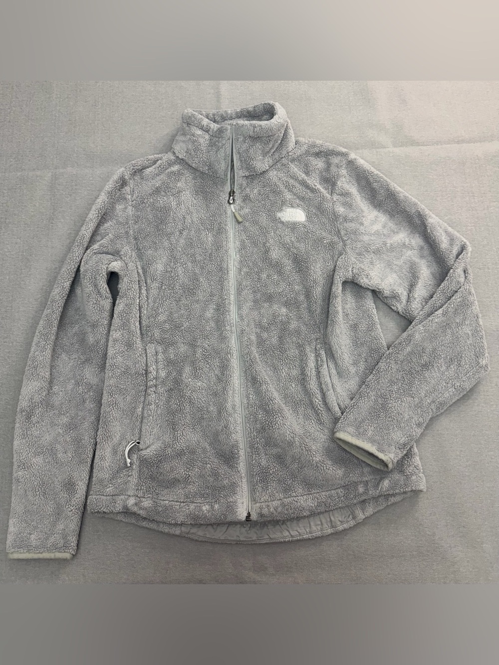 The North Face Osito Fuzzy Fleece Women's Gray Full Zip Jacket Size M
